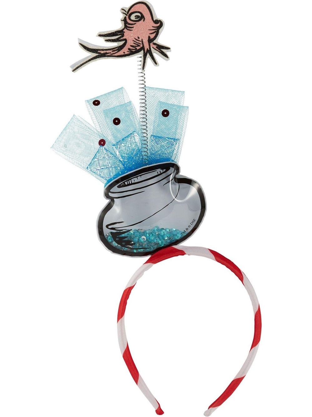 Dr Seuss used Whimsical Fishbowl Headband with Pink Fish Accent